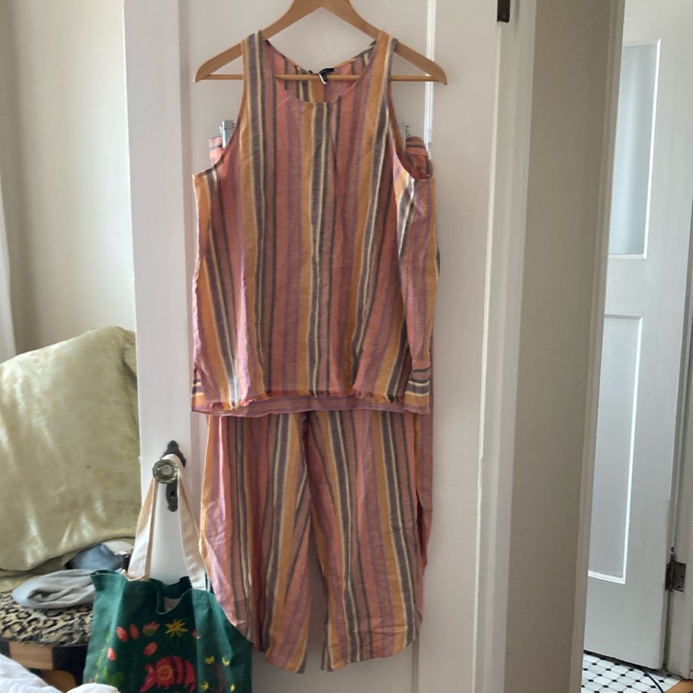 DREW Multicolor Striped Wide Leg Jumpsuit